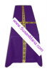 Simple Funeral Pall in Purple with Cross